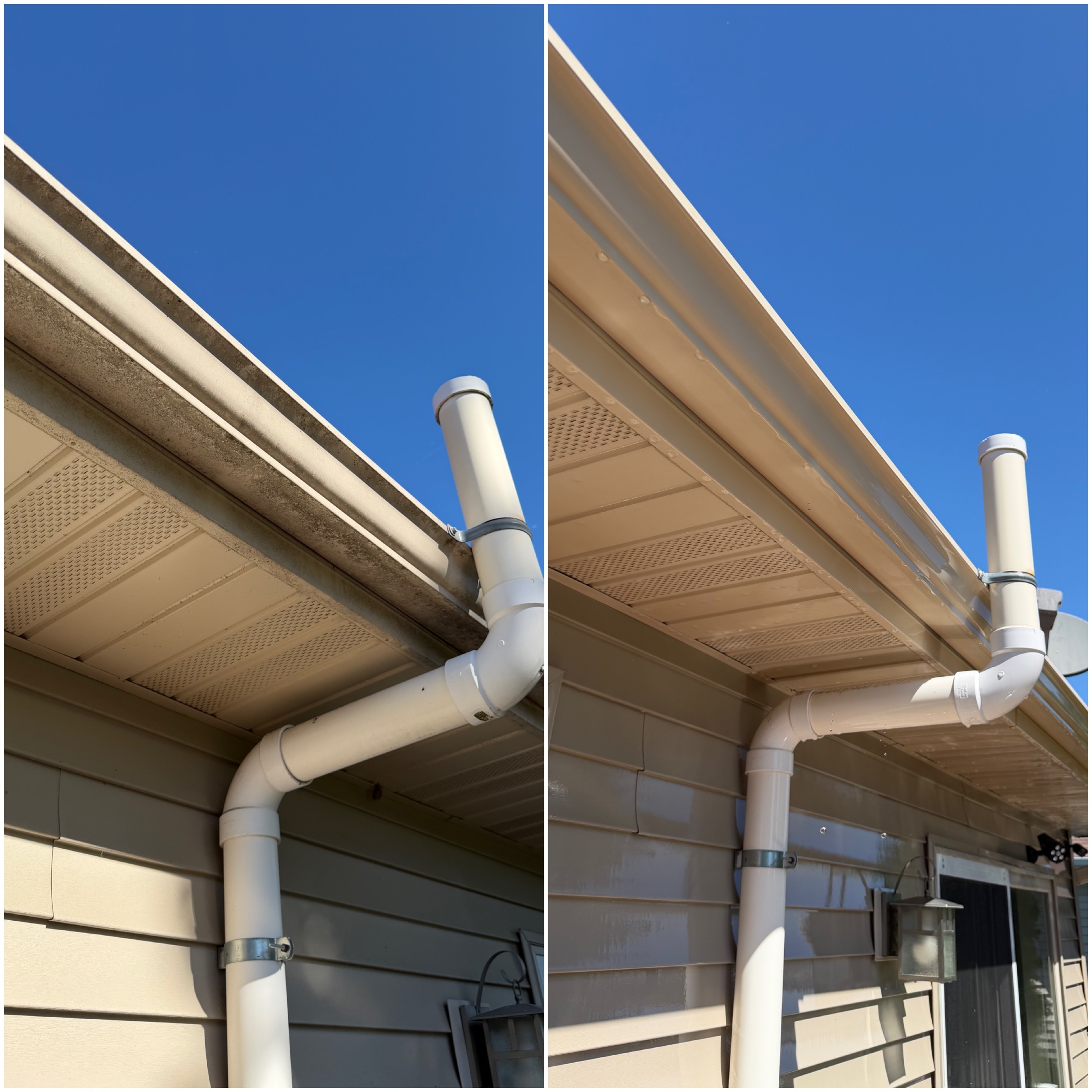 Exterior cleaning of fascia, soffit and gutters on a residential property — MartGo Power Washing